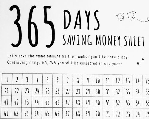 全10種類 365日貯金シートで楽しくぬりえ貯金しよう 無料で